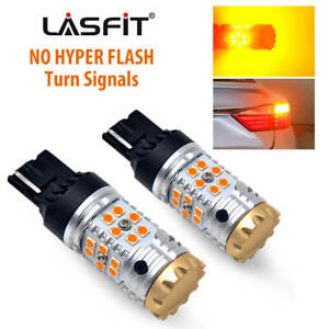 LASFIT LED Turn Signal Lights Rear 7440 7440A 7441 Amber W Canbus No Hyper Flash
