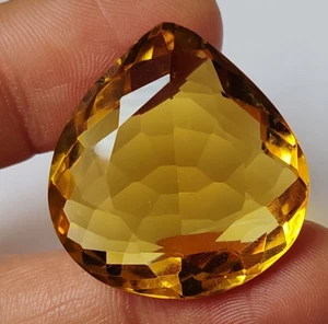 AAA+ Topacio amarillo brasileño 56,85 quilates piedra preciosa suelta corte pera translúcida @ regalo - Imagen 1 de 8