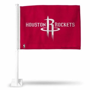 Houston Rockets Car Flag with Pole [NEW] NBA Truck Auto Banner Decal Rico - Picture 1 of 1