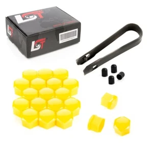 20x Caches Vis D'Enjoliveurs Ecrou de Roue Kit Jaune Brillant 17 MM pour , Saab - Photo 1 sur 9