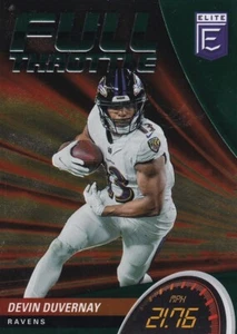 🏈 2022 DONRUSS ELITE FULL THROTTLE GREEN - DEVIN DUVERNAY #FT6 RAVENS - Picture 1 of 1