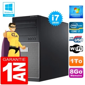 PC Tour DELL 7010 Core I7-2600 Ram 8Go Disque 1 To Graveur DVD Wifi W7 - Photo 1/1