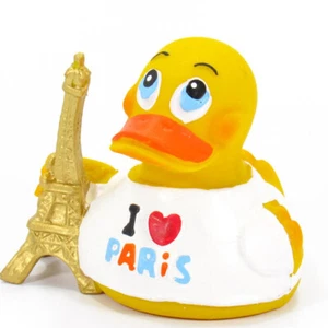 Pato de goma Torre Paris, patos de goma 100 % natural - Imagen 1 de 3