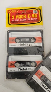 Set of 2-pack Audi Cassette Tapes by Nobility Brand C-90 blank cassette tapes - Picture 1 of 3