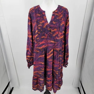 Terra & Sky Kleid Damen 2X Abstraktes Muster Plissee Stufen NEU - Bild 1 von 10