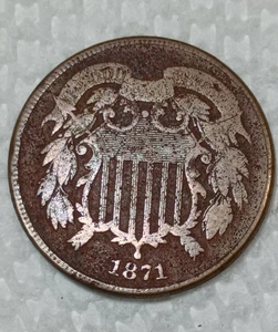 1871 2 cent piece  us coin - Picture 1 of 2