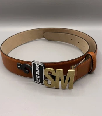 Cinturón con hebilla de cuero sintético Madden - Marrón - Talla ~39,5′′ de largo - Nuevo Foto 1 de 3