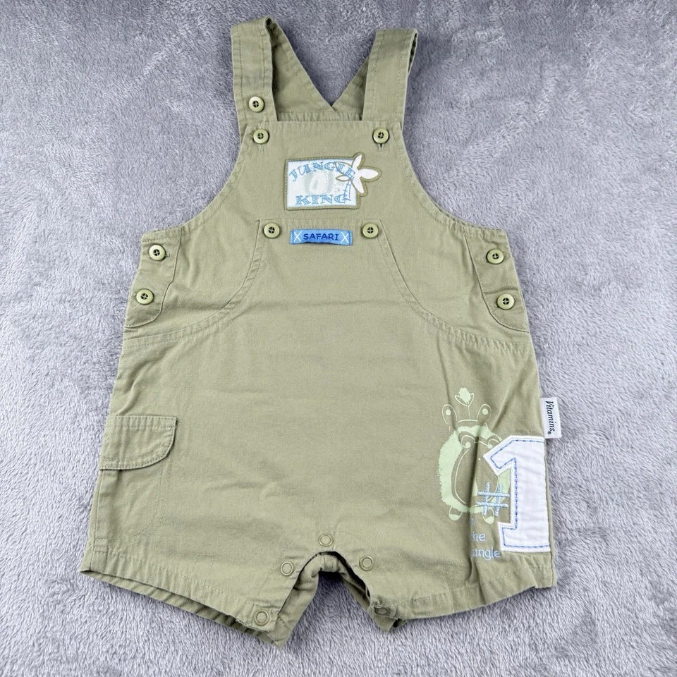 Vitaminas "Rey de la Selva" Mono Mameluco Bebé Niño 24 Meses Verde De Colección Y2K Foto 1 de 4