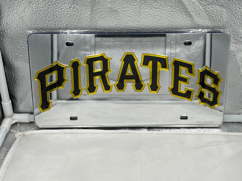 Pittsburgh Pirates MLB Silver Acrylic Lasercut License Plate Wincraft - Image 1 of 1