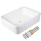Aquaterior Bathroom Porcelain Ceramic Vessel Sink Vanity Basin with Drain