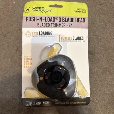 WEED WARRIOR Push-N-Load 3 Blade Trimmer Head Universal Fit with 3 extra blades - Image 1 of 2