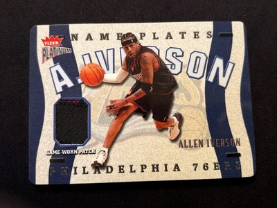 2002-03 Fleer Platinum - Nameplates Patches Allen Iverson #N-AI /485 (MEM) - Image 1 of 4