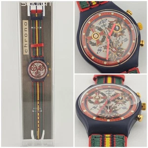 Swatch Chrono SCN116 The Top Brass 1995 NOS Vintage Swiss Watch Super Color - Bild 1 von 14
