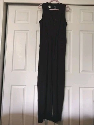 Mono/mameluco pequeño Sonoma para mujer sin mangas con cordón cintura botón delantero Foto 1 de 4