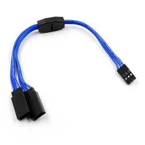Yeah Racing 150mm 60-Core Y Harness High Current Servo Wire Blue JR/Futaba Plug - Picture 1 of 3
