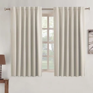 Blackout Curtains 54 Inch Length Rod Pocket Back Tab Blackout Curtains for Be... - Picture 1 of 6