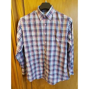 Peter Millar Herren Large Hemd blau kariert Button Down Langarm - Bild 1 von 9