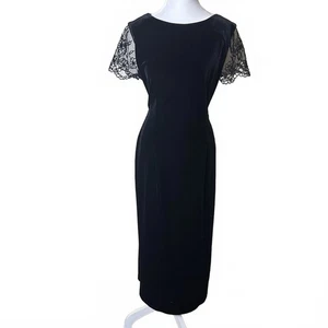 Vintage Robbie bee y2k whimsigoth velvet and lace body con dress - Picture 1 of 8