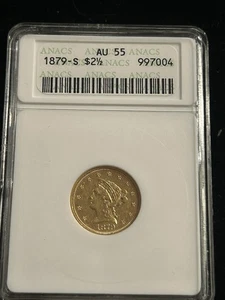 SASA 1879-S Gold 2,5 $ Anacs Au55 - Bild 1 von 7
