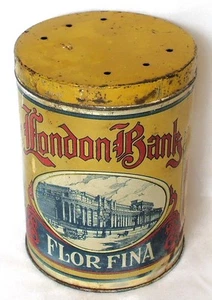 Antique London Bank Flor Fina Cigar Tin/Can Humidor Ohio Trade Mark Reg. 1911 - Picture 1 of 9
