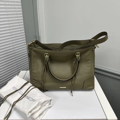 Rebecca Minkoff Regan Satchel Tote Olive With Dustbag NEVER USED - Image 1 of 4