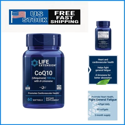 Ubiquinona CoQ10 con d-limoneno - Cápsulas blandas de absorción superior - 60 unidades Foto 1 de 4