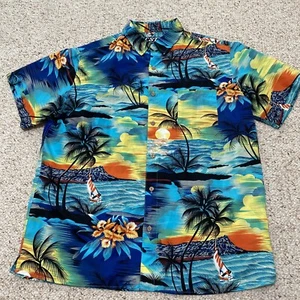 CSTL Coastal Hawaiian Shirt XL Tiki Mexico Tropical Lightweight Short Sleeve - Picture 1 of 9