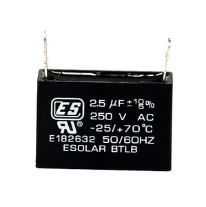 5pc AC Start Capacitor 2.5uF 250VAC +10/-5% -25/+70℃ ES Esolar UL Taiwan * - Picture 1 of 3