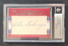 Charlie Gehringer 2011 Leaf Sports Icons Cut Signature HOF Hall of Fame Auto 3/7