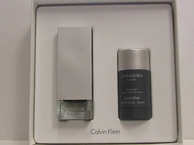 Contradiction For Men by Calvin Klein 2 peças conjunto 3,4 oz Eau De Toilette spray + desodorante - Imagem 1 de 2