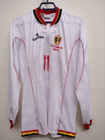 Belgium Away Shirt Player Issue  Jersey Van Kerckhoven 11 World Cup 1998 Diadora Cover