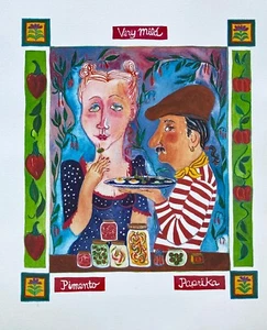 Hot Pepper Serie - Illustrationen der sechs Hitzegrade von Paprika - Bild 1 von 6