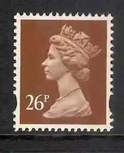 GB 1996 sg Y1776 26p Chestnut 2 Bands Litho MNH (ex Y1753) - Bild 1 von 1