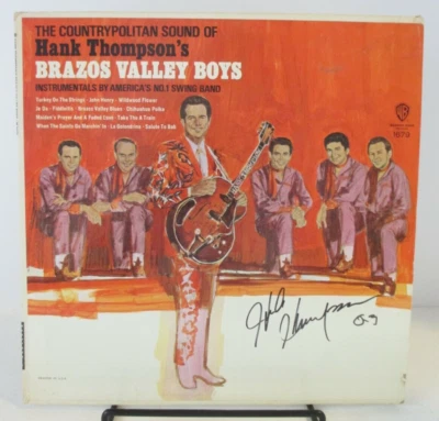 SIGNED by HANK THOMPSON "Countrypolitan Sound Of" Brazos Valley Boys LP Vinyl - Image 1 of 4