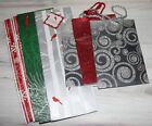 Set Of 8 Holiday Gift Paper Bags - 5 14X5'" For Wine, 3 6X8" Glitter