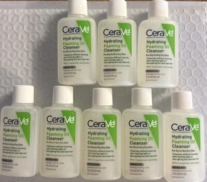 8 Pc - CeraVe Hydrating Foaming Oil Cleanser - For Dry Skin 1 oz Ea- Travel Size - Picture 1 of 1