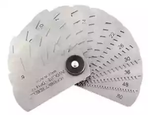 Gear Tooth Pitch Gauge - (DP 14.5°) 6 to 80 DP (15 Leaves) D01/04 - Picture 1 of 3