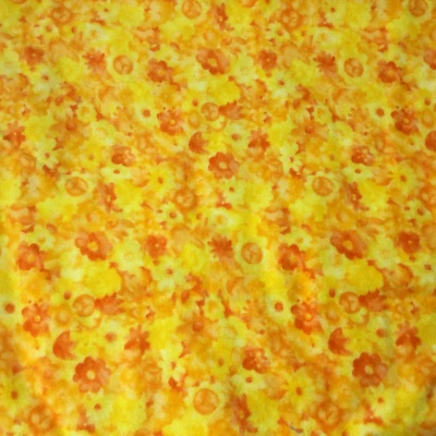 Robert Kaufman Fabric Flannel Screen Printed Yellow Floral Sleepwear Kids 3 Yds - Image 1 of 3