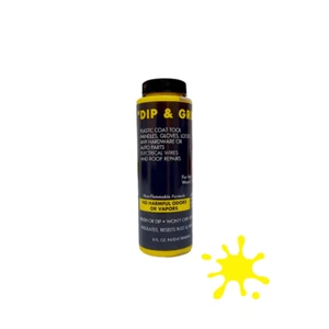Dip and Grip Rubberized Plastic Coating (Yellow) 8 fl. oz - Picture 1 of 3