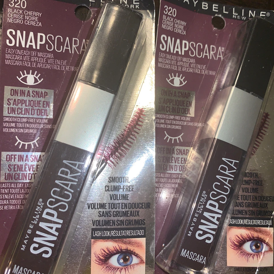 2x Maybelline Snapscara Mascara 320 Black Cherry - Image 1 of 1