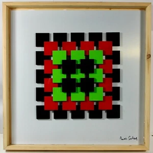 Skulptur Relief Schichtung Reihung Quadrate Max Gerhard Konkrete Kunst signiert - Bild 1 von 7