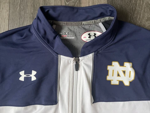 Notre Dame Fighting Irish Under Armour Lightweight Jacket Men's XL Navy/White Cover
