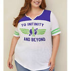 T-shirt à rayures football Torrid Plus taille 3 Disney Pixar Toy Story Buzz Infinity 