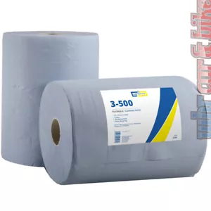 Cartechnic Putzrolle Papier-Rolle blau 3-lagig 500 Abrisse perforiert 37x34cm - Bild 1 von 1