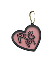 Coach Loves Poppy Vintage Resin Heart Charm Fob Charm Black Pink Valentine Gift