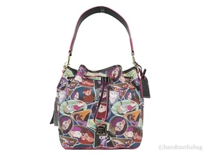 Dooney & Bourke Disney Rescuers Drawstring Bucket Shoulder Bag - Picture 1 of 7