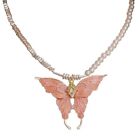 Vintage Big Butterfly Pendant Necklace Elegant Chain Choker Necklaces