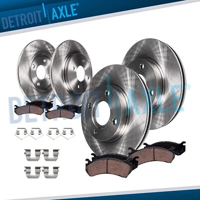 8pc Front Rear Brake Rotors Ceramic Brake Pads Kit for Hyundai Accent Kia Rio - Image 1 of 4