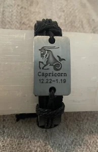 capricorn bracelet leather zodiac - Picture 1 of 2