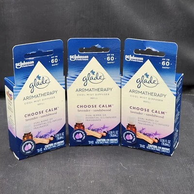 Recarga de aceite difusor de niebla fría 3 claros elige lavanda calma + sándalo 0,56 nuevo Foto 1 de 4